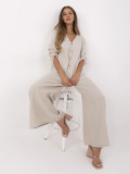 Beige Palazzo-Hosen