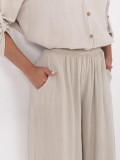 Beige Palazzo-Hosen