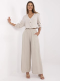 Beige Palazzo-Hosen