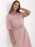 Elegantes Midi-Kleid mit kurzen Ärmeln