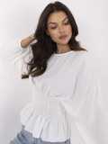 Elegante weiße Bluse mit langen Ärmeln