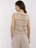 Beiger Strickpullover