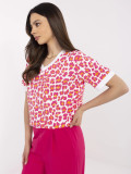 Stylische Bluse mit kurzen Ärmeln in Rosa