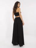 Stilvolle schwarze Palazzo-Hosen