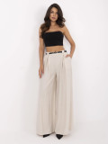 Beige Palazzo-Hosen