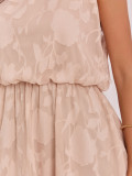 Beiges ausgestelltes Minikleid