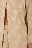 Beiges Set aus Viskose mit Hemd und Hose