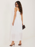 Weißes Maxi-Kleid mit Futter