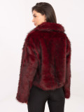 Elegante bordeauxfarbene Winterjacke