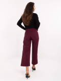 Elegante weite Hose in Bordeaux