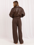 Braune weite Sweatpants mit Applikation
