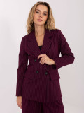 Eleganter bordeauxfarbener Blazer mit Streifen