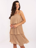 Elegantes Cocktailkleid in Camel-Farbe