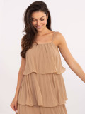Elegantes Cocktailkleid in Camel-Farbe