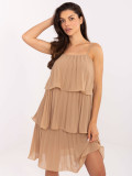 Elegantes Cocktailkleid in Camel-Farbe