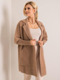 Dunkelbeige Alpaka Mantel