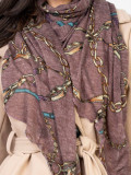 Lila Schal mit Print