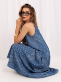 Maxi-Sommerkleid mit V-Ausschnitt und Print