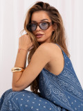 Maxi-Sommerkleid mit V-Ausschnitt und Print