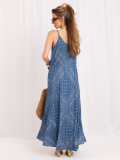 Maxi-Sommerkleid mit V-Ausschnitt und Print