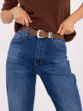 Damen Mom Jeans mit hohem Bund in Dunkelblau