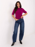Damen-Balloon-Fit-Jeans mit hohem Bund, dunkelblau