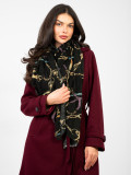 Schwarzes Tuch mit Print