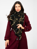 Schwarzes Tuch mit Print