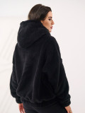 Schwarzes Kapuzen-Sweatshirt mit Tasche