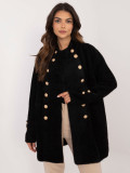 Eleganter schwarzer Mantel aus Alpaka
