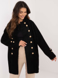Eleganter schwarzer Mantel aus Alpaka