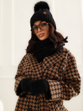 Winterset mit Bommel und Fütterung, schwarz