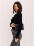Eleganter schwarzer Pullover mit Spitze
