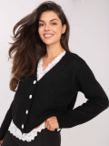 Eleganter schwarzer Pullover mit Spitze