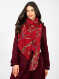 Rotes Tuch mit Print