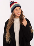Gestreifte Wintermütze mit Pompon
