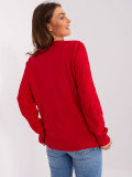 Klassischer roter Pullover mit Muster