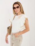 Weiße Bluse mit Applikation