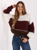 Gestreifter Pullover in Bordeaux