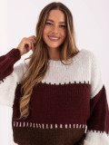 Gestreifter Pullover in Bordeaux