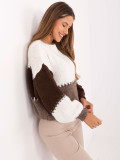 Braun gestreifter Pullover