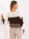 Braun gestreifter Pullover