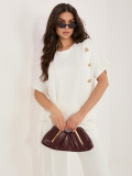 Elegantes Set Bluse und Hose ecru