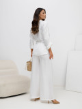 Elegantes Set aus Hemd und Hose in Weiß