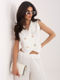 Elegantes Set in Ecru – Weste und Hose