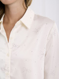 Elegantes Ecru-Hemd mit Applikation