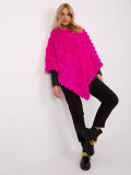 Fuchsiafarbenes Poncho mit Futter