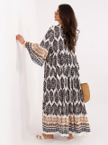 Maxi Oversize Kleid mit Print und 3/4-Ärmeln