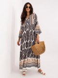 Maxi Oversize Kleid mit Print und 3/4-Ärmeln