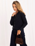 Eleganter dunkelblauer Polo-Pullover mit Kragen
